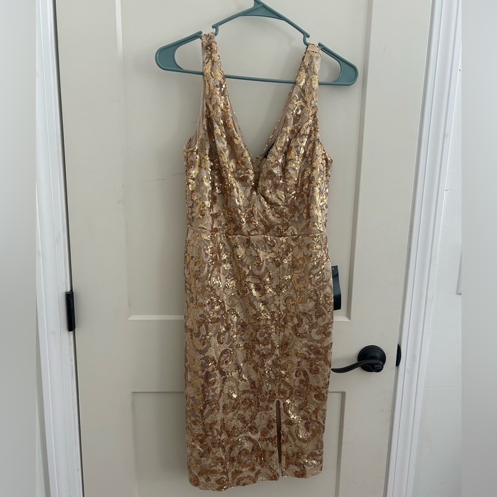 Venus Gold Sequin Dress